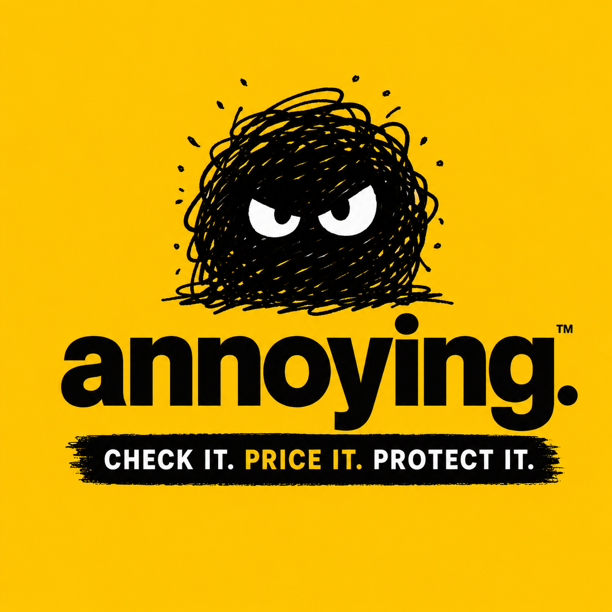 Annoying scribble mascot and logo